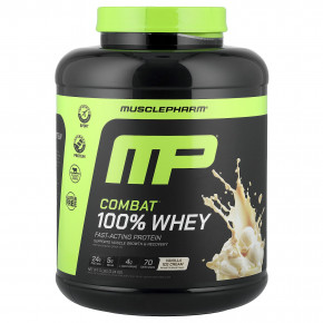 MusclePharm, Combat®, 100% сывороточный протеин в порошке, со вкусом ванильного мороженого, 2,24 кг (5 фунтов) - подробнее MusclePharm, Combat®, 100% сывороточный протеин в порошке, со вкусом ванильного мороженого, 2,24 кг (5 фунтов) - описание