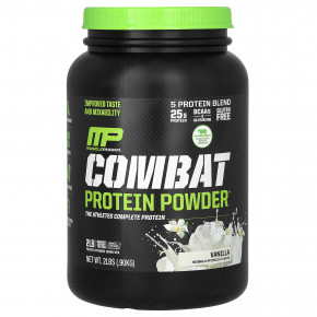 MusclePharm, Combat Protein, протеиновый порошок, со вкусом ванили, 0,9 кг (2 фунта) - описание