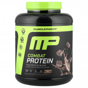 MusclePharm, Combat®, протеиновый порошок, со вкусом шоколадного молока, 1,9 кг (4,2 фунта) - описание