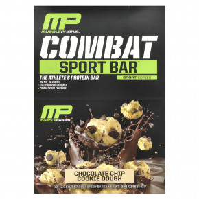 MusclePharm, Combat Sport, тесто для шоколадного печенья, 12 батончиков, 57 г (2,01 унции) в Москве - eco-herb.ru | фото