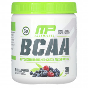 MusclePharm, Essentials, BCAA, со вкусом голубой малины, 225 г (0,50 фунта) - описание | фото