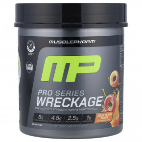MusclePharm, Pro Series Wreckage™, предтренировочный комплекс, кусочки кислого персика, 440 г (15,5 унции) - описание
