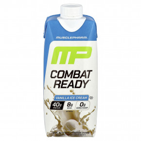 MusclePharm, Протеиновый коктейль Combat Ready ™, ванильное мороженое, 500 мл (17 жидк. Унций) - описание | фото