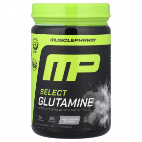 MusclePharm, Select, глутамин в порошке, без вкусовых добавок, 300 г (10,6 унции) - описание | фото