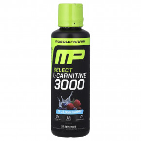 MusclePharm, Select L-карнитин 3000, голубая малина, 480 мл (16 жидк. унций) в Москве - eco-herb.ru | фото