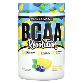 MuscleSport, BCAA, Revolution, черничный лимонад, 450 г (15,9 унции) в Москве - eco-herb.ru | фото