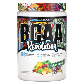 MuscleSport, BCAA, Revolution, фруктовый пунш, 450 г (15,9 унции) - описание