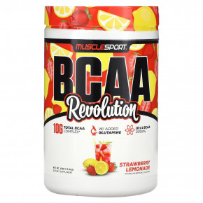 MuscleSport, BCAA, Revolution, клубничный лимонад, 450 г (15,9 унции) - описание