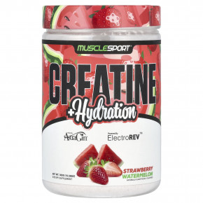 MuscleSport, Creatine + Hydration, клубника и арбуз, 300 г (10,58 унции) - описание