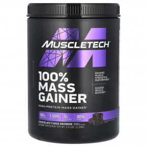 MuscleTech, 100% для набора массы, шоколадное брауни, 2,33 кг (5,15 фунта) - описание | фото