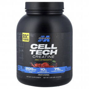 MuscleTech, Cell-Tech™, креатин, фруктовый пунш, 2,63 кг (5,8 фунта) - описание | фото