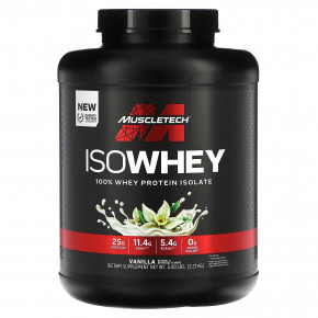 MuscleTech, IsoWhey, 100% изолят сывороточного протеина, со вкусом ванили, 2,27 кг (5 фунтов) в Москве - eco-herb.ru | фото