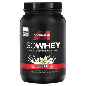 MuscleTech, IsoWhey, 100% изолят сывороточного протеина, со вкусом ванили, 907 г (2 фунта) в Москве - eco-herb.ru | фото