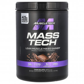 MuscleTech, Mass Tech, средство для набора мышечной массы, шоколад, 1,81 кг (4 фунта) в Москве - eco-herb.ru | фото