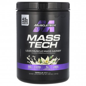 MuscleTech, Mass Tech, средство для набора мышечной массы, ваниль, 1,81 кг (4 фунта) в Москве - eco-herb.ru | фото