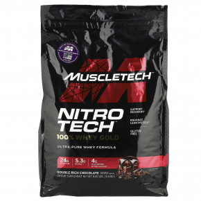 MuscleTech, Nitro Tech, 100% Whey Gold, сывороточный белок в порошке, двойной шоколад, 3,63 кг (8 фунтов) (Товар снят с продажи) в Москве - eco-herb.ru | фото