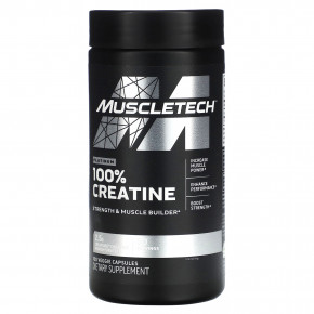 MuscleTech, 100% креатин Platinum, 2,5 г, 100 растительных капсул (1,25 г на капсулу) - описание | фото