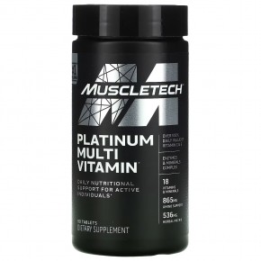 MuscleTech, Platinum Multivitamin, мультивитамины, 90 таблеток - описание