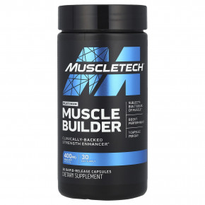 MuscleTech, Platinum Muscle Builder, 400 мг, 30 капсул с быстрым высвобождением - описание | фото