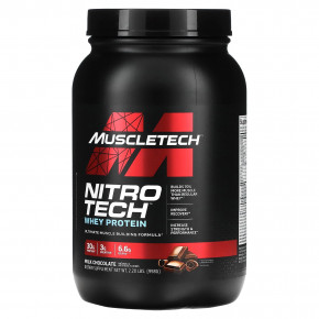 MuscleTech, серия Performance, Nitro Tech, основной источник сывороточных пептидов и изолята, вкус молочного шоколада, 998 г (2,20 фунта) в Москве - eco-herb.ru | фото