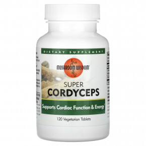 Mushroom Wisdom, Super Cordyceps, 120 Vegetarian Tablets в Москве - eco-herb.ru | фото