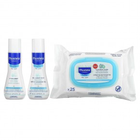 Mustela, Bebe On The Go, дорожный набор для ухода за кожей, набор из 3 предметов в Москве - eco-herb.ru | фото