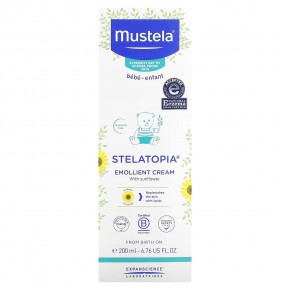 Mustela, Stelatopia, Смягчающий крем с подсолнечником, без отдушек, 6,76 жидких унций (200 мл) в Москве - eco-herb.ru | фото