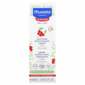 Mustela, Успокаивающий увлажняющий крем для лица с лимонником, без отдушек, 40 мл (1,35 жидк. унц.) - описание | фото