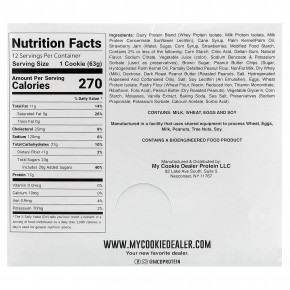 My Cookie Dealer Protein, протеиновое печенье, арахисовая паста и желе, 12 шт. по 63 г (2,2 унции) в Москве - eco-herb.ru | фото
