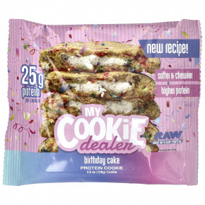 My Cookie Dealer Protein, протеиновое печенье, со вкусом праздничного торта, 12 шт. по 108 г (3,8 унции) в Москве - eco-herb.ru | фото
