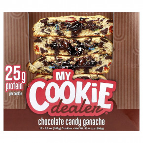 My Cookie Dealer Protein, протеиновое печенье, со вкусом шоколадного ганаша, 12 шт. по 108 г (3,8 унции) - подробнее My Cookie Dealer Protein, протеиновое печенье, со вкусом шоколадного ганаша, 12 шт. по 108 г (3,8 унции) - описание
