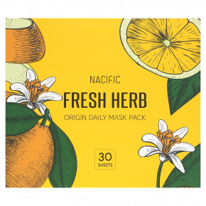 Nacific, Fresh Herb, Daily Beauty Mask Pack, 30 листовых масок, 330 г (11,6 унции) в Москве - eco-herb.ru | фото