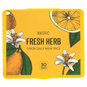 Nacific, Fresh Herb, Daily Beauty Mask Pack, 30 листовых масок, 330 г (11,6 унции) в Москве - eco-herb.ru | фото