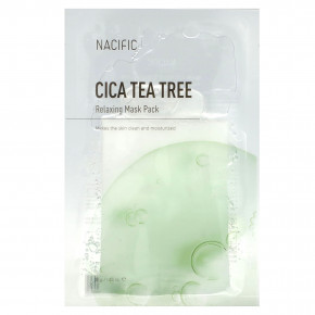 Nacific, Расслабляющая маска для лица Cica Tea Tree, 1 листовая маска, 30 г (1,05 унции) в Москве - eco-herb.ru | фото