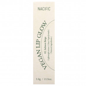 Nacific, Vegan Lip Glow, 02 лососевый бежевый, 3,9 г (0,13 унции) в Москве - eco-herb.ru | фото