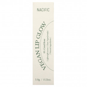 Nacific, Vegan Lip Glow, 03 коралловая роза, 3,9 г (0,13 унции) в Москве - eco-herb.ru | фото