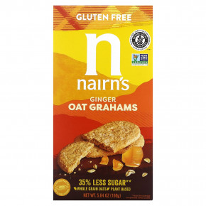 Nairn's, Oat Grahams, без глютена, стебель имбиря, 160 г (5,64 унции) - описание