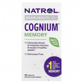 Natrol, Cognium® Memory, 100 мг, 60 таблеток - описание | фото
