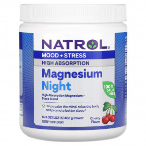 Natrol, Magnesium Night, со вкусом вишни, 462 г (16,3 унции) в Москве - eco-herb.ru | фото