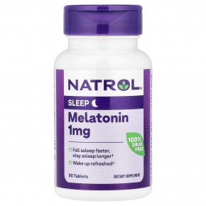 Natrol, Мелатонин, 1 мг, 90 таблеток (Товар снят с продажи) в Москве - eco-herb.ru | фото