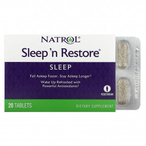 Natrol, Sleep 'n Restore, 20 таблеток в Москве - eco-herb.ru | фото