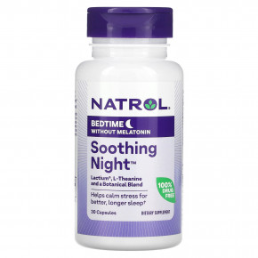 Natrol, Soothing Night, перед сном без мелатонина, 30 капсул в Москве - eco-herb.ru | фото