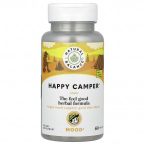 Natural Balance, Happy camper, 60 растительных капсул - описание