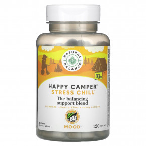 Natural Balance, Happy camper, средство для снятия стресса и расслабления, 120 вегетарианских капсул в Москве - eco-herb.ru | фото