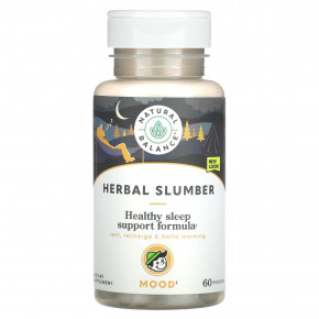 Natural Balance, Herbal Slumber, формула для поддержки здорового сна, 60 растительных капсул в Москве - eco-herb.ru | фото