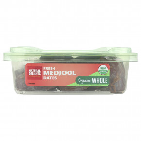 Natural Delights, Органические свежие финики Medjool, цельные, 340 г (12 унций) в Москве - eco-herb.ru | фото