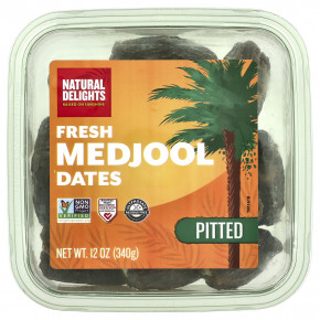 Natural Delights, Свежие финики Medjool, без косточек, 340 г (12 унций) - подробнее Natural Delights, Свежие финики Medjool, без косточек, 340 г (12 унций) - описание
