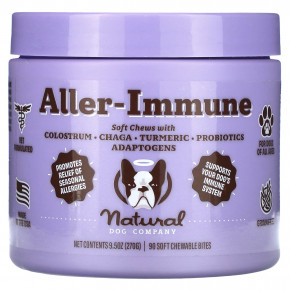 Natural Dog Company, Aller-Immune, для всех возрастов, 90 жевательных таблеток, 270 г (9,5 унции) в Москве - eco-herb.ru | фото