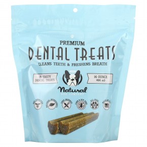 Natural Dog Company, Dental Treats, Cleans Teeth & Freshens Breath, 18 Tasty Dental Treats, 14 oz (414 ml) в Москве - eco-herb.ru | фото