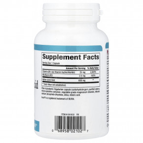 Natural Factors, альфа-липоевая кислота с витаминами B1 и B2, 60 вегетарианских капсул в Москве - eco-herb.ru | фото